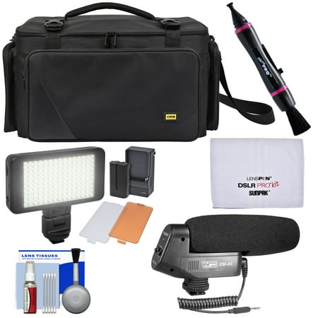 Pro Series Camera Bag - Zuma EC8188 Easy Bag Pro Series Camera / Camcorder Case with LED Video Light + Microphone + Kit