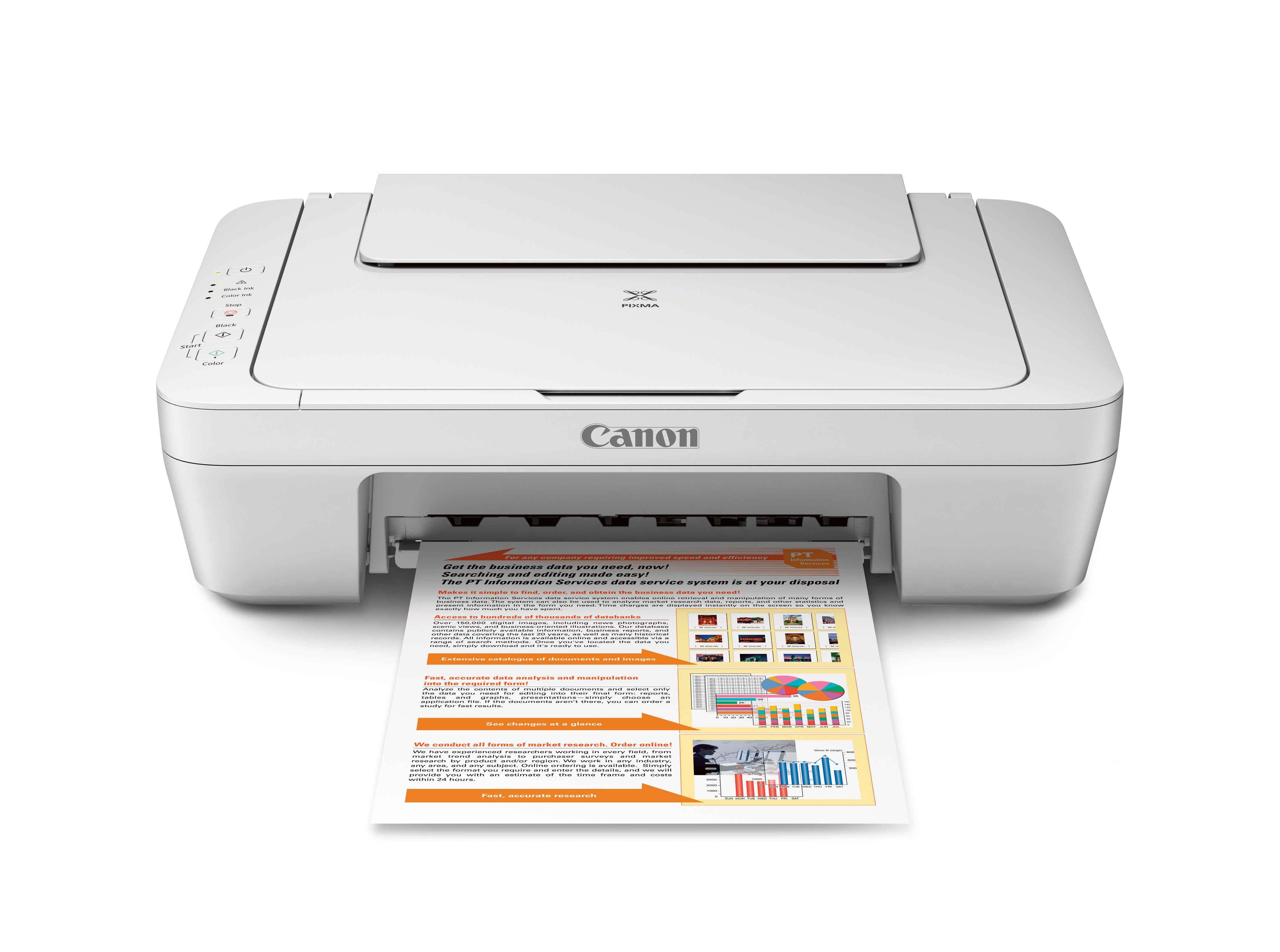 Canon PIXMA MG2522 Wired All-in-One Color Inkjet Printer [USB Cable Included], White - image 5 of 6