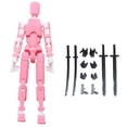thumbnail image 2 of 1 Juego Robot Multiarticulado Maniquí 3D 13 Figura Acción ( ) Rosa Blanco, 2 of 3