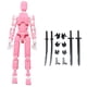 thumbnail image 2 of 1 Juego Robot Multiarticulado Maniquí 3D 13 Figura Acción ( ) Rosa Blanco, 2 of 3