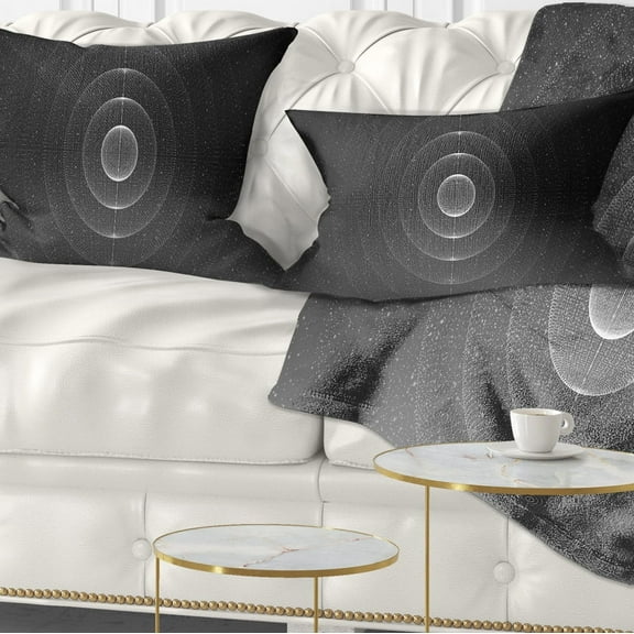 Designart Vector Interstellar Space Background - Abstract Throw Pillow - 12x20