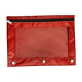 thumbnail image 2 of Pencil Pouch for 3 Ring Binder, Bulk 2 Pack Zipper Pencil Pouch, Clear Window Pencil Case for Binder, Binder Pencil Pouch, Pencil Bag with Zipper, Office Supplies, Red, 2 of 9