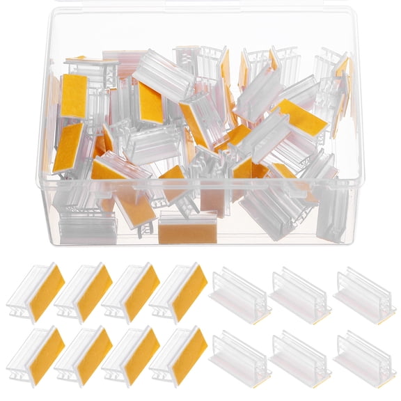 HOMEMAXS Acrylic Sneeze Guard Holders for Displaying Transparent Sign Stands Retail Display Clips Card Holder 50 Pcs