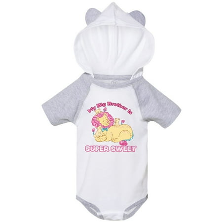 

Inktastic My Big Brother Is Super Sweet Cotton Candy Lions Gift Baby Boy or Baby Girl Bodysuit