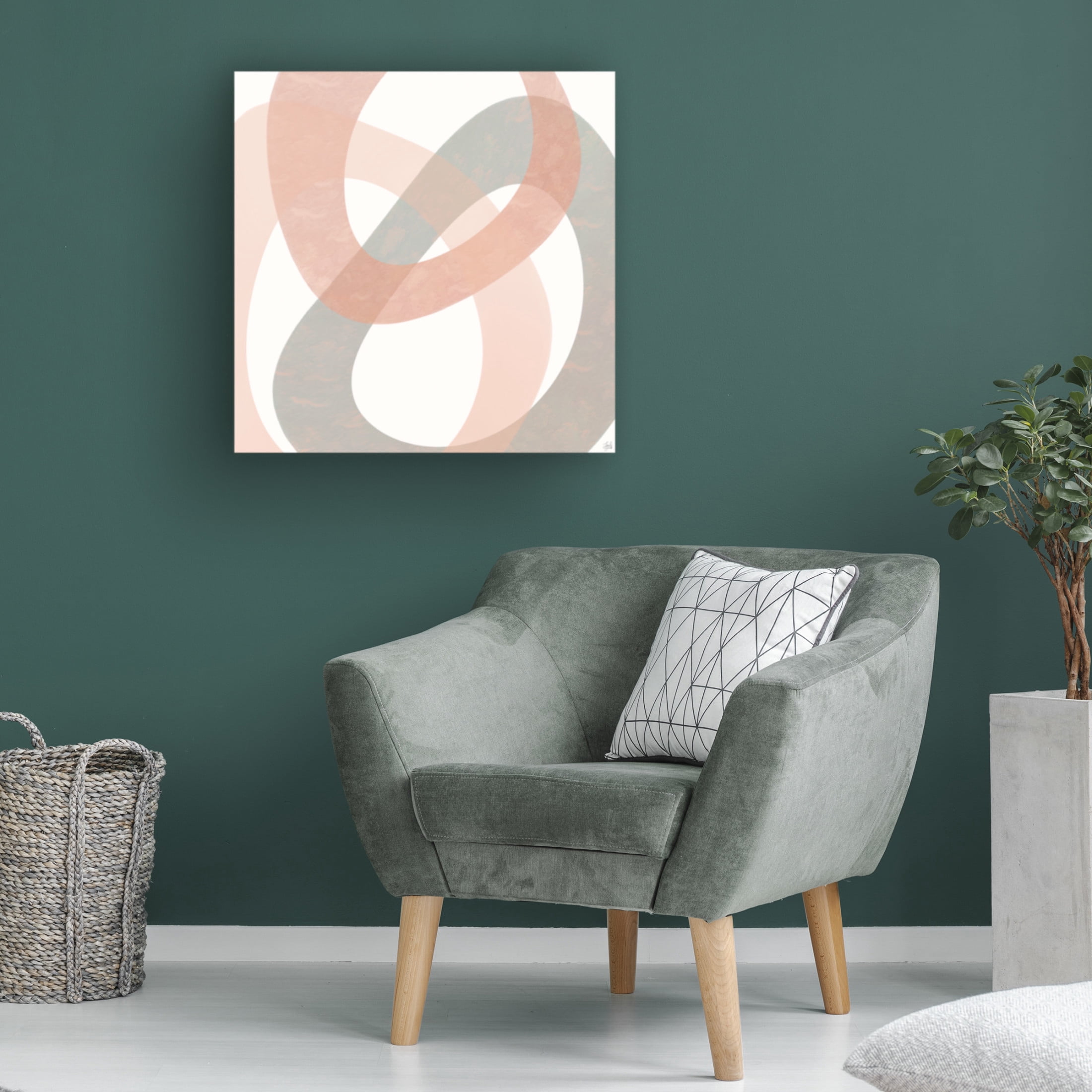 Canvas Wall Art - Line and Brush 'Ring Textured Overlay 2' Wall Art for Living Room, Bedroom, or Office Décor by Trademark Fine Art - 35 x 35 Inches