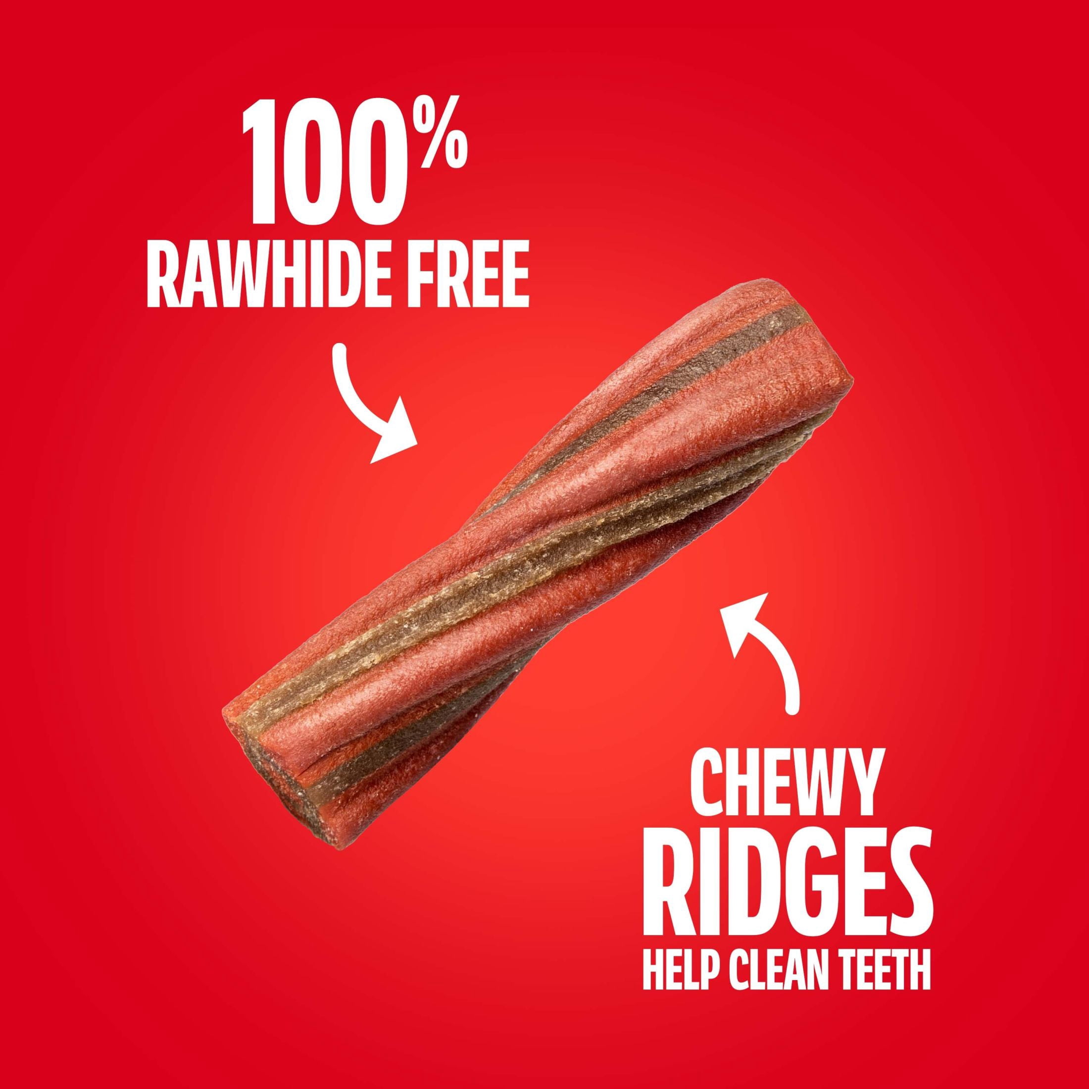 (4 pack) Milk Bone Comfort Chews, Mini Dog Chews with Unique Chewy Texture and Real Beef, 22.2 oz Bag (18 Chews)