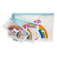 thumbnail image 2 of Unicorn Rainbow Transparent Clear Zipper Pouch Set of 3 Bags Blue, 2 of 2