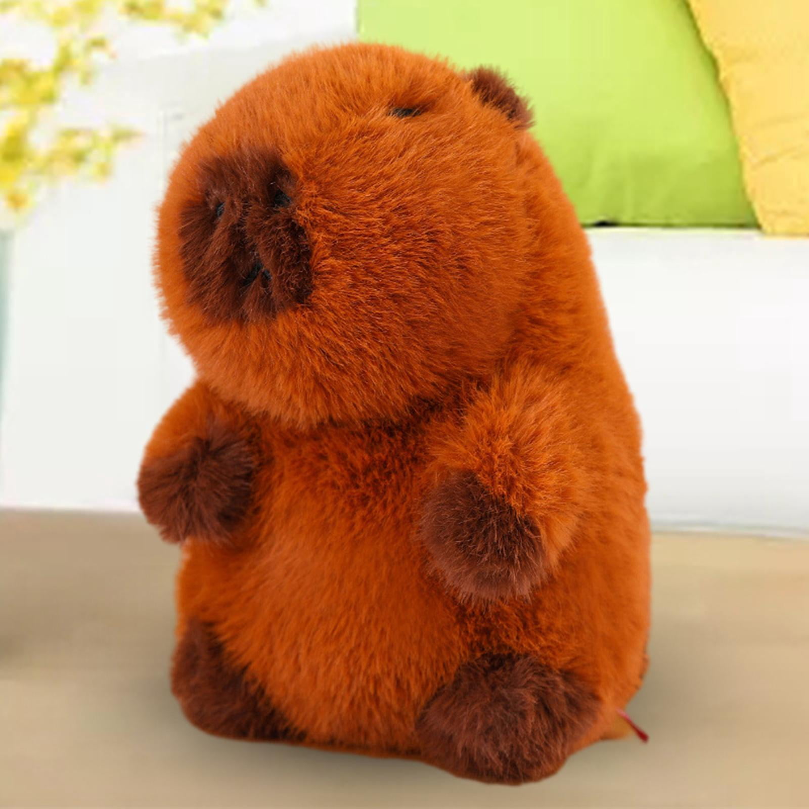 LeeQinersw Capybara Plush Toy Cute Capybara Stuffed Animal Capybara Soft Toy for Boys Girls 35cm without hair