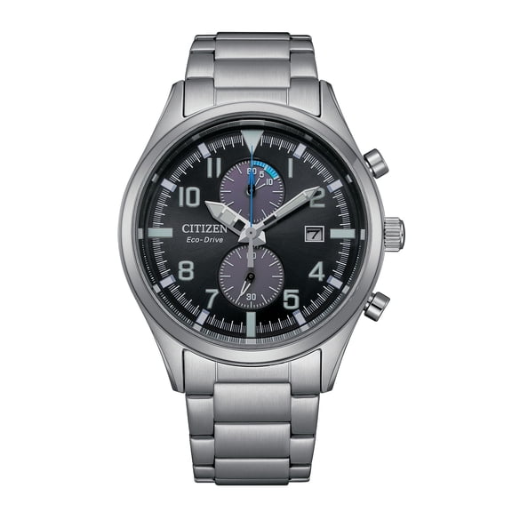 Citizen Men's Eco-Drive Stainless Steel Black Dial Chronograph Watch - CA7028-81E