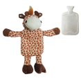 thumbnail image 1 of Hot Water Bottle with Cute Cartoon Plush Soft Animal Shape Covers Hand Warmer Winter, 1 of 4