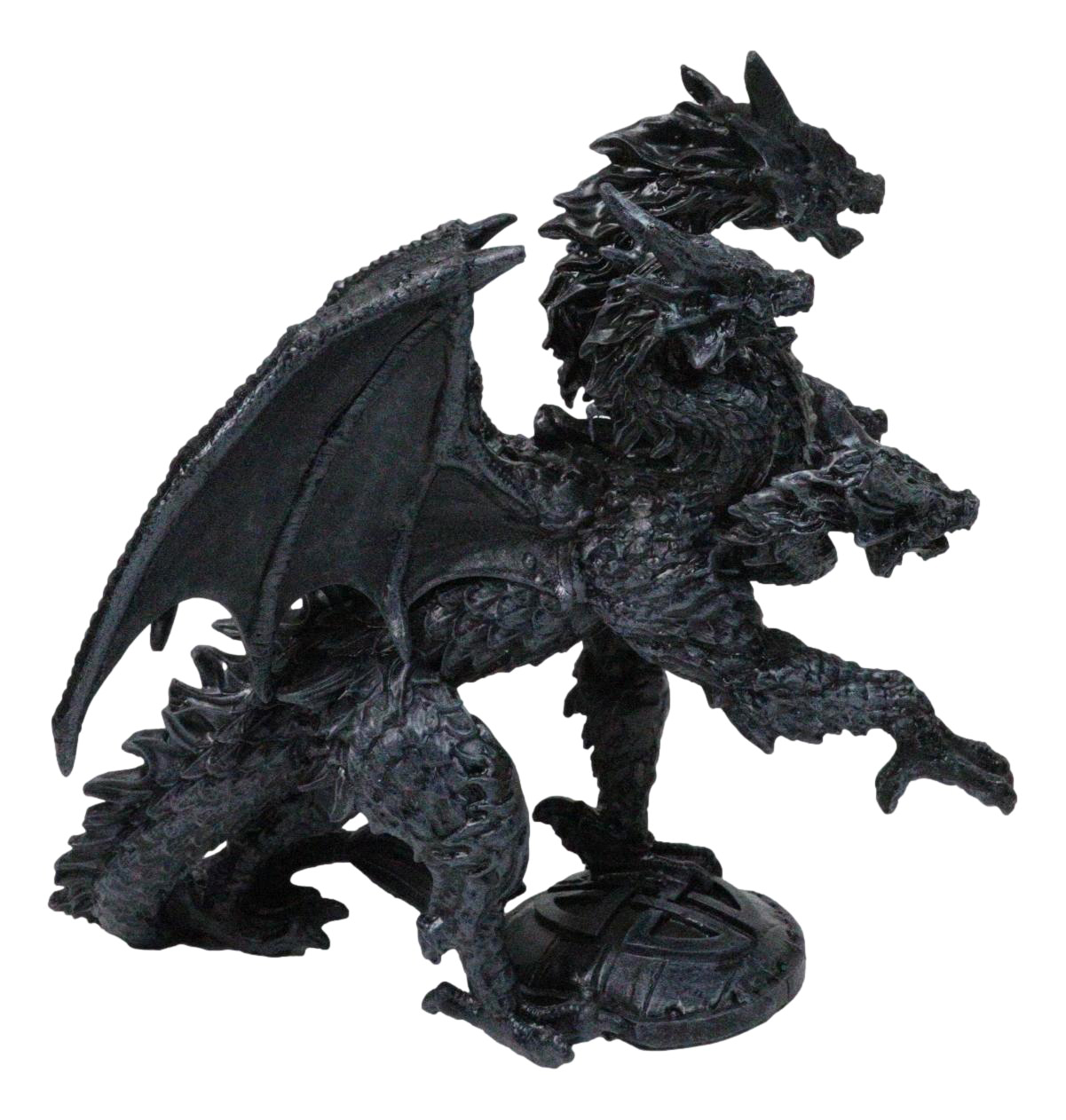 Legends Of Hercules Fantasy Five Headed Dragon Hydra Faux Stone Figurine 8"H