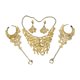 thumbnail image 2 of Conjunto de 3 collares, pendientes y pulseras para mujer, joyería de moda de aleación para boda y novia. Oro, 2 of 6