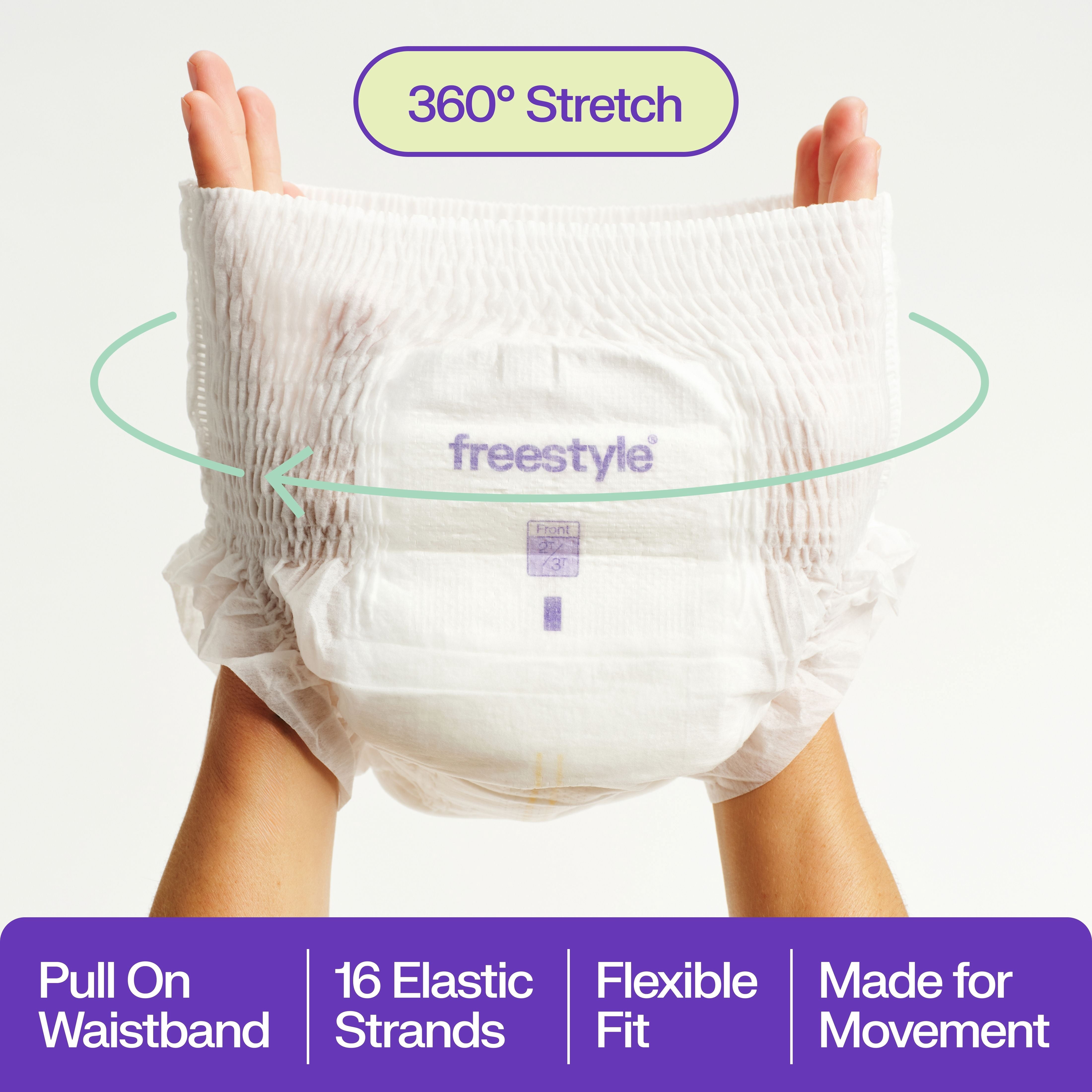 Freestyle Hyper Absorbent Ultra Soft Potty Training Pants, Size 5T/6T, 36 Count