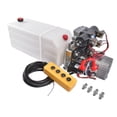 thumbnail image 2 of Mustrod 12V DC Dump Trailer Hydraulic Pump 8 Quart Double Acting Hydraulic Power Unit 3200 PSI 2.0 GPM for Scissor Lifts, 2 of 12
