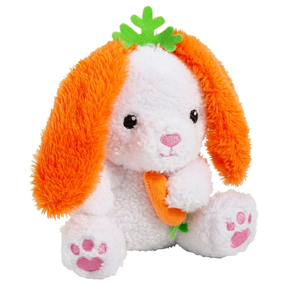 Fun Express 5" x 6" Easter Stuffed Bunny Character with Carrot Ears - 6 Pc.