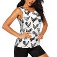 thumbnail image 2 of Bixox Women's Funny Chicken Printed Sleeveless Fitness Workout Running Quick-Dry Tank Top, 2 of 7
