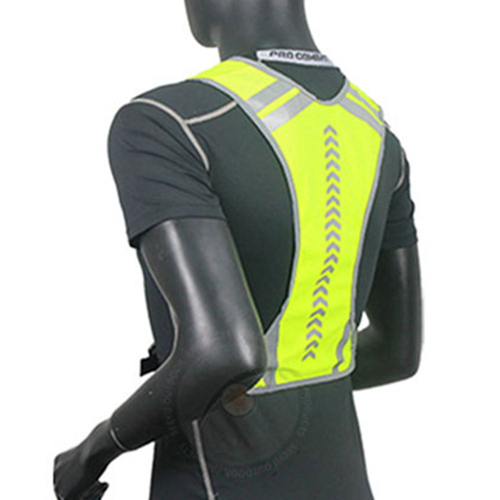 Reflective Safety Vest Jacket High Visibility Fluorescent Green for Cycling Running Motorcycle Outdoor Work
