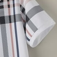 thumbnail image 6 of CONZONE Men's Polo Shirt Short Sleeve Casual Polo Shirt for Men Plaid Breathable Slim Fit Cozy Summer Golf Shirts, 6 of 9