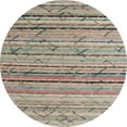 thumbnail image 1 of Ahgly Company Machine Washable Indoor Round Abstract Dark Almond Brown Area Rugs, 5' Round, 1 of 7