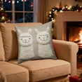 thumbnail image 4 of Lekihaqq 3D Alpaca Pillow Cover Plush Animal Print Cushion Case Soft Short Pile Faux Embroidery Style Home Decor Throw Pillowcase Cozy Bedroom Accent, 4 of 6
