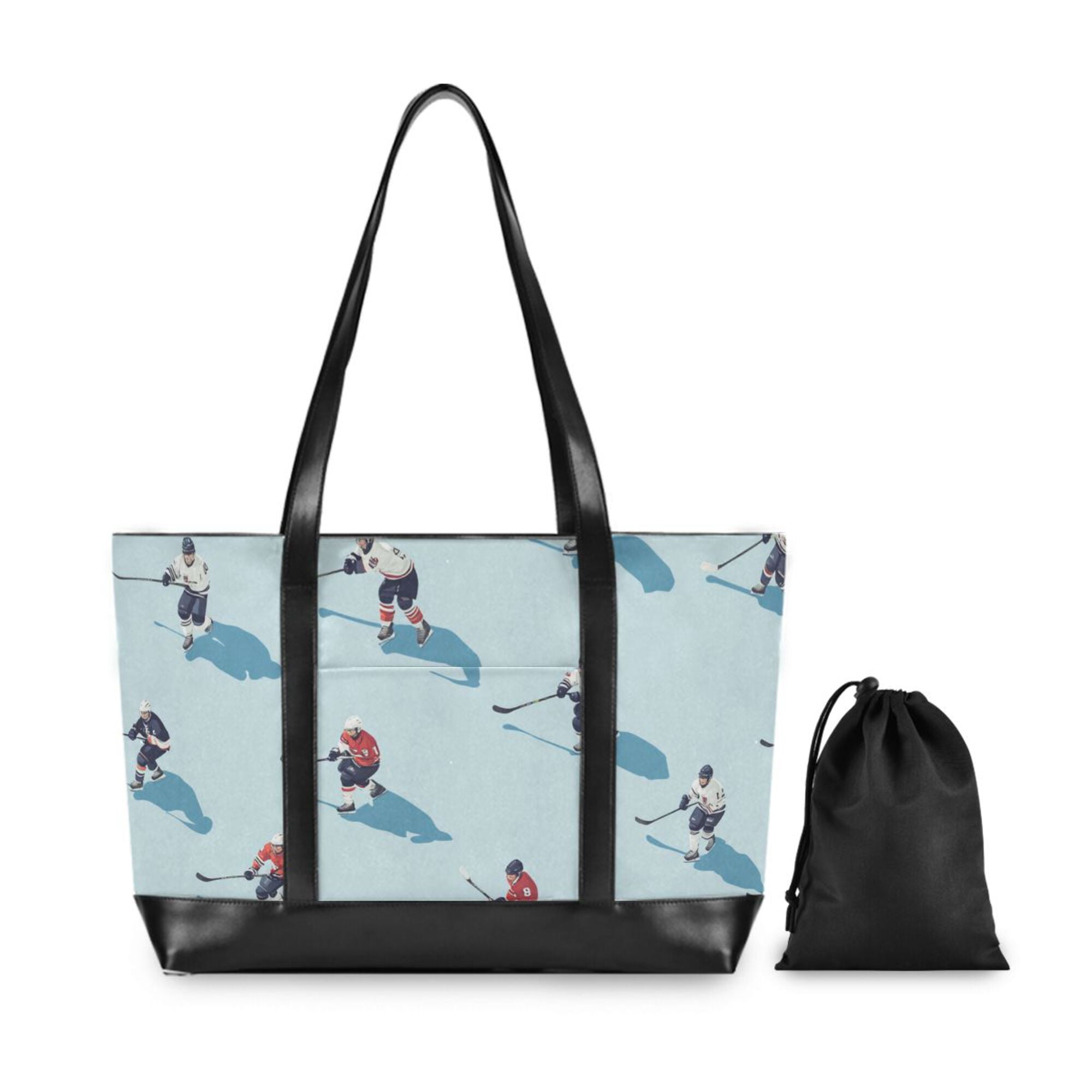 FORMRS Laptop Tote Bag for Women with 15.6" Computer Compartments Handbag, Blue Ice Hockey