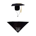 thumbnail image 2 of 2026 Pet Graduation Outfit Set,Graduation Cap and Triangles Bandana,Photography Props Dogs Cats Grade Outfits for Pets Party Dress Costume,Black, 2 of 7