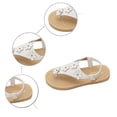 thumbnail image 5 of Yuanlong Womens Sandals Floral Toe Post Beach Sandals Elastic Ankle Strap Comfortable Outdoor Casual Thong Sandal, 5 of 8
