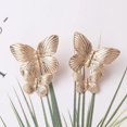 thumbnail image 6 of Butterfly Silver Earrings- Double Butterflies Earrings- Butterfly Statement Earrings - Butterfly Stud Earrings, 6 of 6