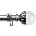 thumbnail image 3 of PlusCasa Classic 1" Satin Nickel Ball Adjustable Single Curtain Rods Set 48" - 84", 3 of 3