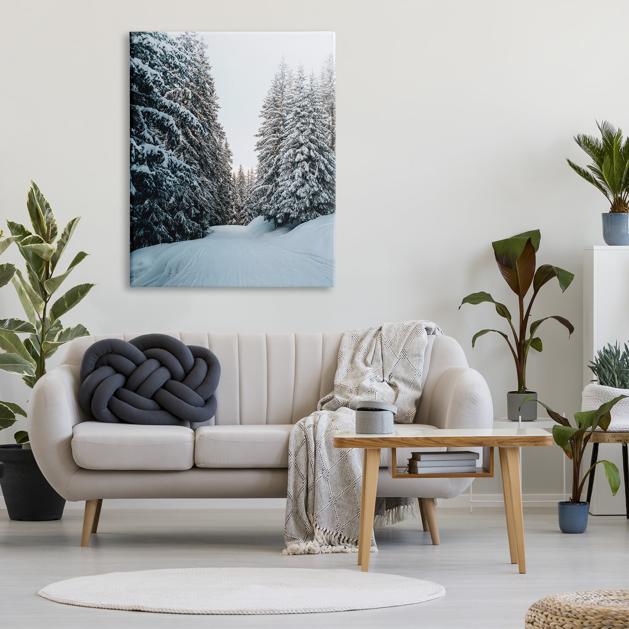 Stupell Industries Snowy Ski Slopes Landscape Photography Gallery Wrapped Canvas Art Print Wall Art, 36 x 48