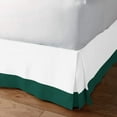 thumbnail image 2 of 1 Piece Split Corner Two Tone Tailored Bed Skirt By D.N.G. BEDDINGS, Queen Size 18 Inch Deep Pocket, 800 TC, 100% Egyptian Cotton, Solid White/Teal Green Color., 2 of 3
