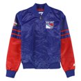 thumbnail image 1 of STARTER Womens New York Rangers Bomber Jacket, Blue, Small, 1 of 3