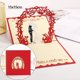 thumbnail image 5 of Tarjeta de amor emergente 3D, tarjetas de felicitación de aniversario de invitación de boda del Día de San Valentín para parejas, esposa, marido, regalo con sobres, 5 of 5