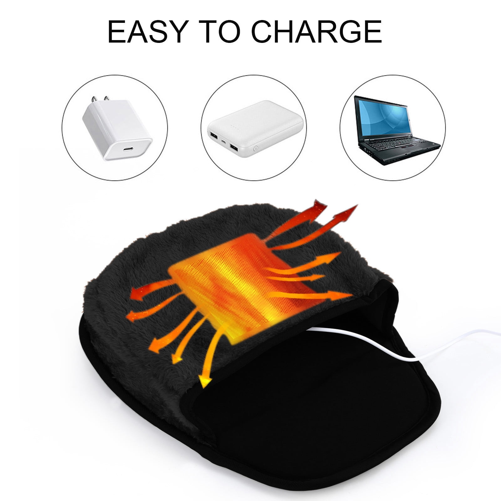 2 Packs USB Heated Mouse Pad Hand Warmer with Wrist Support for Winter Warm Comfort at Home & Office Desk Accessories