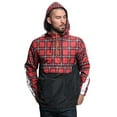 thumbnail image 5 of G-Style USA Men's Plaid Checkered Anorak Windbreaker Jacket JK5008 - Red - Small, 5 of 6