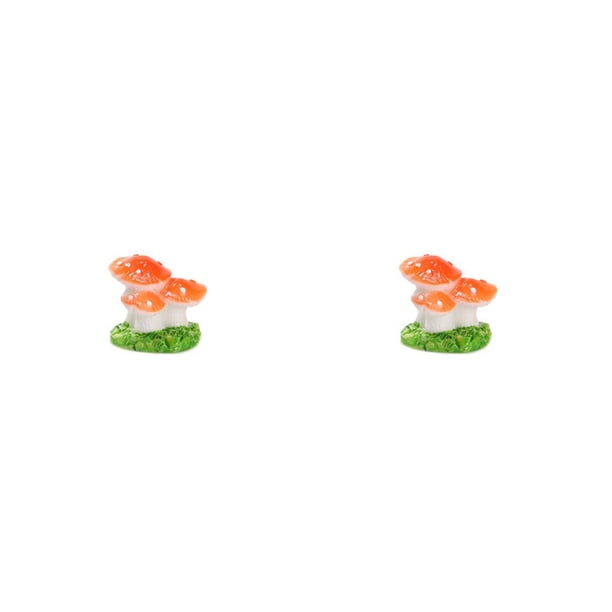 Ornamento bonsái Yuarrent Conejo estatuilla musgo Micro paisajismo 2piezas