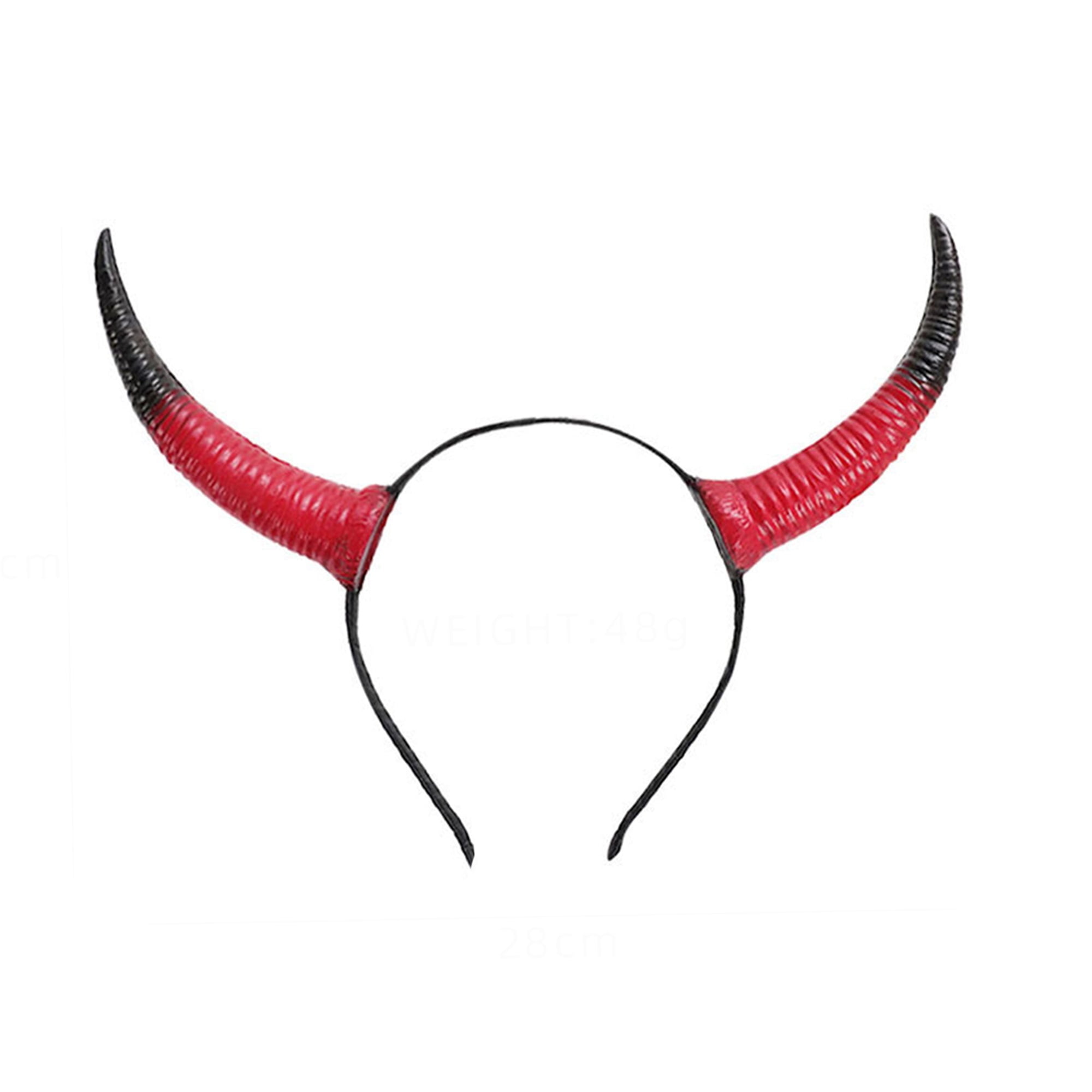 Springcmy Halloween Cosplay Devil Horn Headband Party Gothic Demon