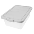 thumbnail image 5 of LOLIPPYY Grey Plastic Storage Bin with Lid Lightweight Box for Organizing Clothes and Home Sundries, 5 of 8