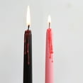 4 PCAK Tears Taper Candles Set, 10 inchch Black Taper Candles, Bleeding