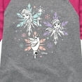 thumbnail image 3 of Frozen 2 - Anna Elsa Olaf Snow - Toddler And Youth Girls Raglan Graphic T-Shirt, 3 of 5