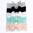 thumbnail image 2 of HIPYLO Baby Bows 5 Pack Handmade Toddler Girls Headbands Soft Stretchy Hair Bands with Bow for Newborn Infant Kids Gifts for Children's Day, 2 of 6