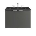 thumbnail image 4 of Modway Maybelle 24" Wall-Mount Bathroom Vanity in Gray Black, 4 of 9