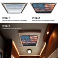 thumbnail image 7 of XYZCANDO Horse Skylight Cover American Flag RV Window Shade Camper Window Cover Foldable Blackout Window Cover UV Rays Protection Camper Trailer Fan Vent Cover RV Blackout Ventilation Cover Black, 7 of 7