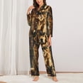 thumbnail image 2 of Fotbe Western Cowboy Golden Retriever Pattern Long Sleeve Pajama Set for Women,Sleepwear Set,2-piece Loungewear Set,Soft PJs Comfy Nightwear with Pockets -X-Large, 2 of 7