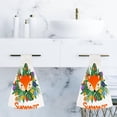 thumbnail image 6 of 2 Pcs Hanging Towels, Dish Towels Fox on Green Palms Leaves and Flowers Absorbent Hand Towels with Hanging Loop Washcloth for Bathroom Kitchen, 6 of 6