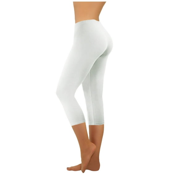 hoksml Capri Leggings For Women, Cropped Pants, Taille Solide Femmes Taille Haute Pantalon Wide Leg Yoga Pants Capris