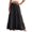Black, variant on Zynoxe Womens Linen Skirts Casual Elastic High Waist Triple Tier Even Ruffle Maxi Skirts Versatile Lightweight Breathable Flowy Skirts for Travel Vacation Beige S