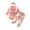 Pink, variant on Godderr 3PCS Newborn Baby Girls Letter Tops Clothing Outfits Lace Romper Pants Headband Bowknot Trousers Long Sleeve Trousers Spring Autumn Tops Outfits for 0-18M