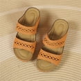 thumbnail image 5 of NOKIO Womens Slip on Espadrilles Wedges Sandals Women's Platform Wedge Comfort Cross Strap Flowers Slide Sandals Shock Absorbtion Breathable holes Arch Support Footbed Indoors Or Outdoors Slip On, 5 of 8