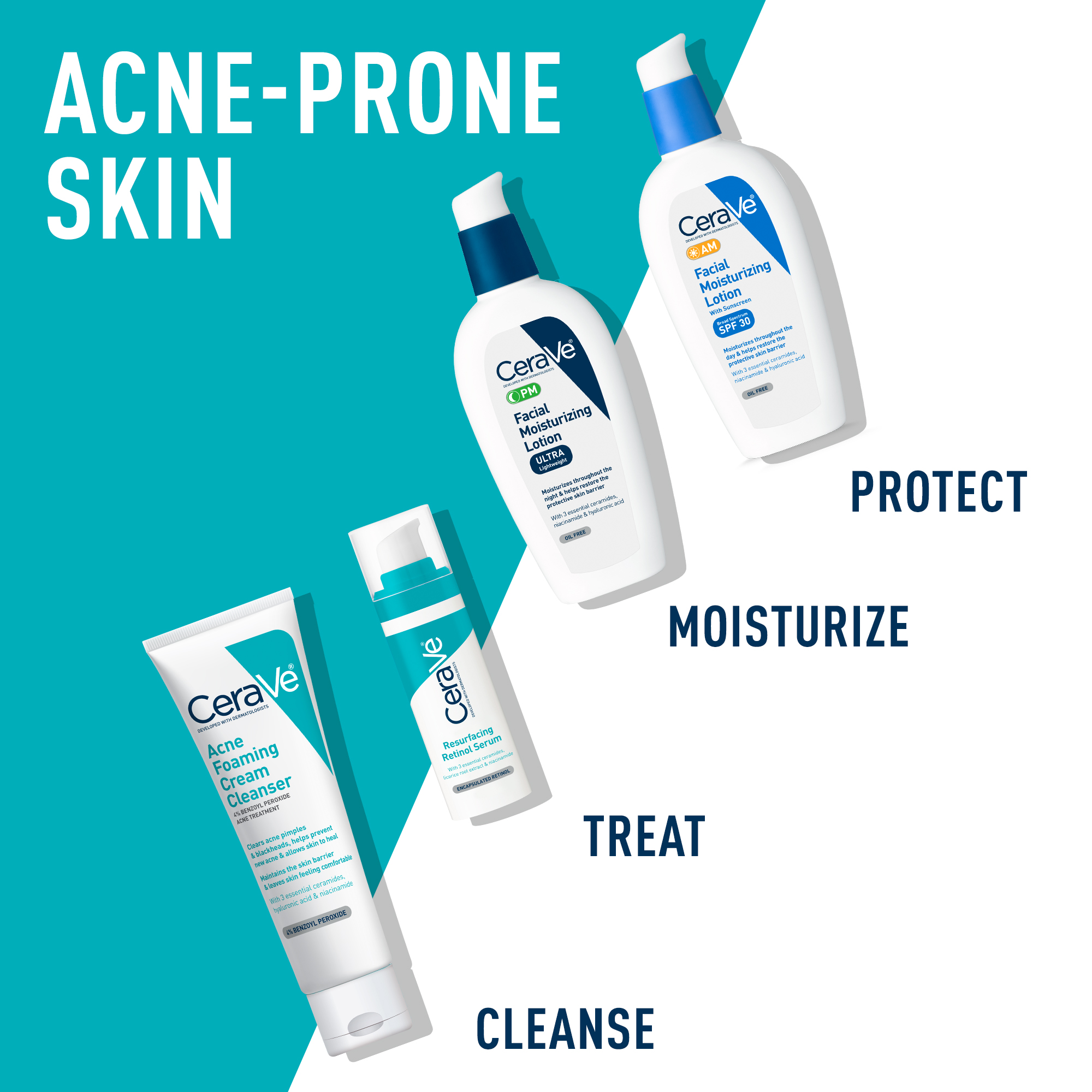 CeraVe Acne Resurfacing Retinol Face Serum with Retinol & Niacinamide for Acne Prone Skin, 1 fl oz - image 8 of 16